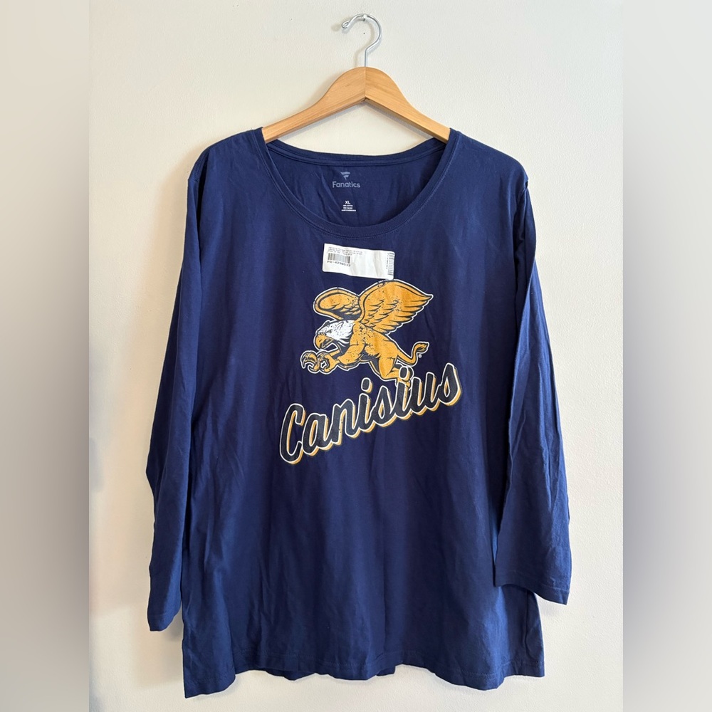 Canisius Golden Griffins Women's Navy Long Sleeve Shirt size XL NWT